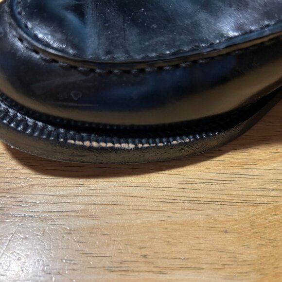 Authentic Burberry Marita Black Leather Silver-Tone Logo Engraved Loafer 39 US/9 - Picture 11 of 16